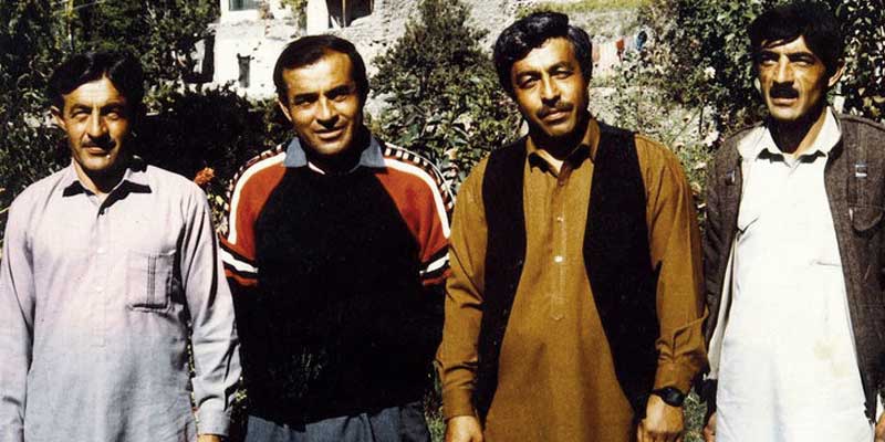 Founders of Hilltop Hunza in the 1980s: Kalbi Ali, Ibadat Shah, Sadat Ali, and Rehmat Ali